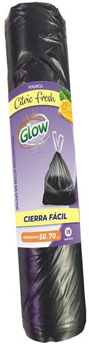Bolsas GLOW - Cierra facil - Citric - Medianas 50x70-15u