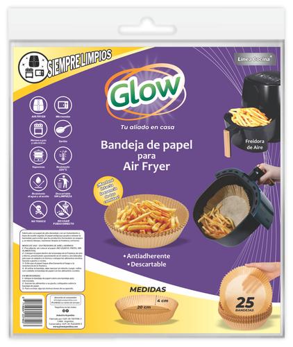 Bandeja de papel para Air Fryer (25 un x 20cm diam)
