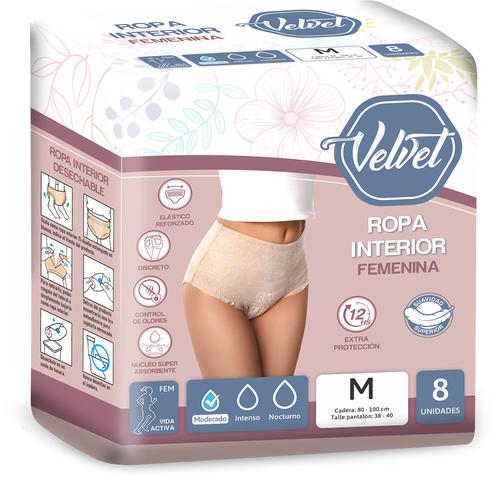 Ropa Interior Moderado Femenino - M x 8 unid