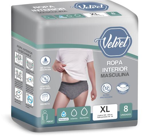 Ropa Interior Moderado Masculino - XL x 8 unid