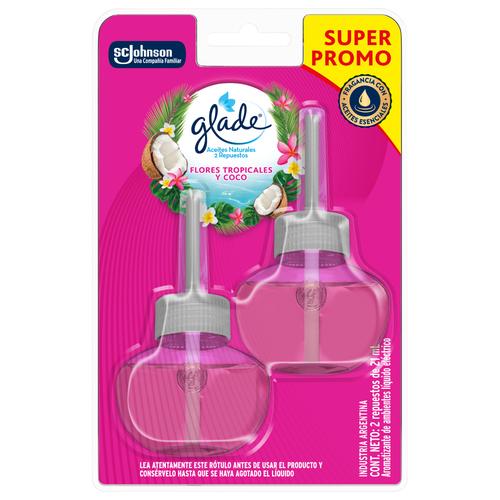 Glade Aceite Nat. Rep. Twin Pack Flores Tropicales